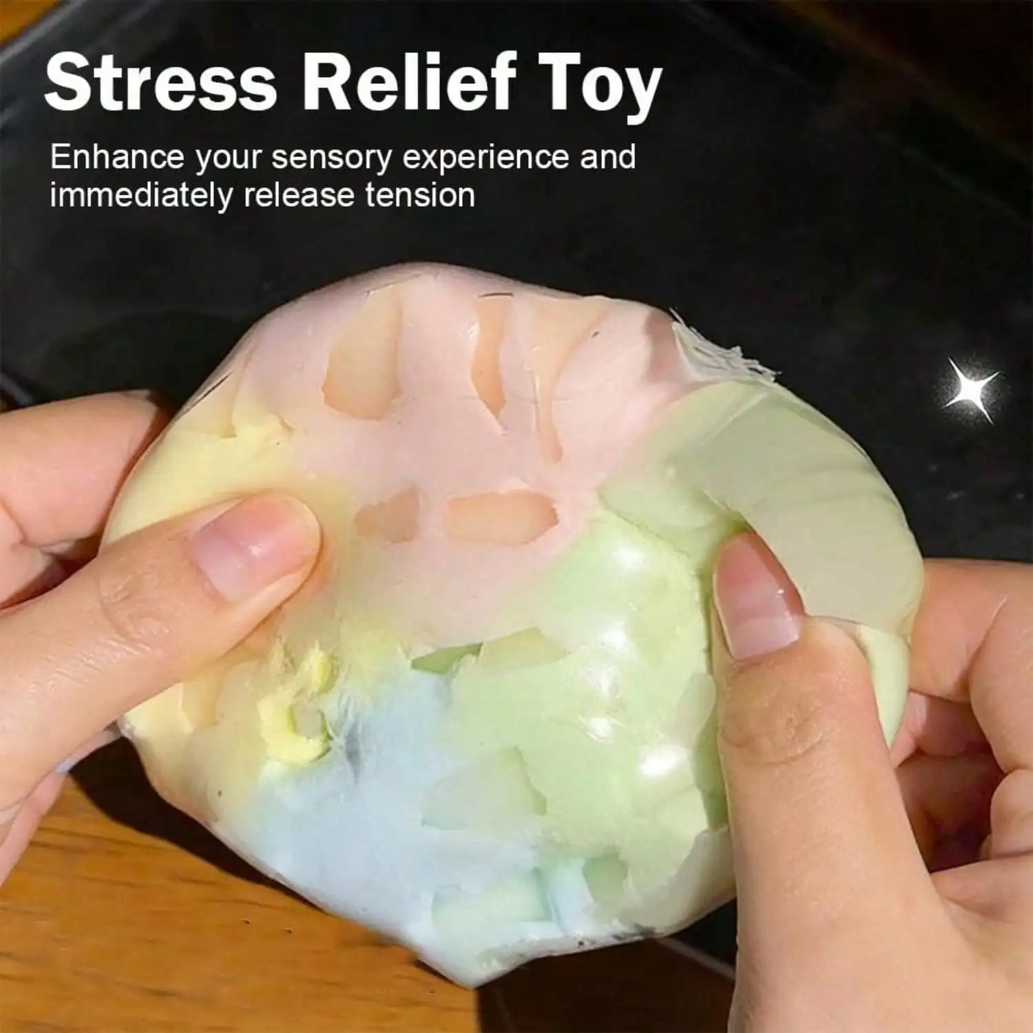 Wax Cracking Squishy Ball: Handmade Crunchy Shell Soft Gel Squeeze Toy, ASMR Satisfying Crackle Sound Fidget. Slow-Rising Kawaii Soft Clay Mochi Stress Ball For Adult ADHD Tension Anxiety Relief, Crispy Office Desk Calming Device & Relaxing Gift view 5