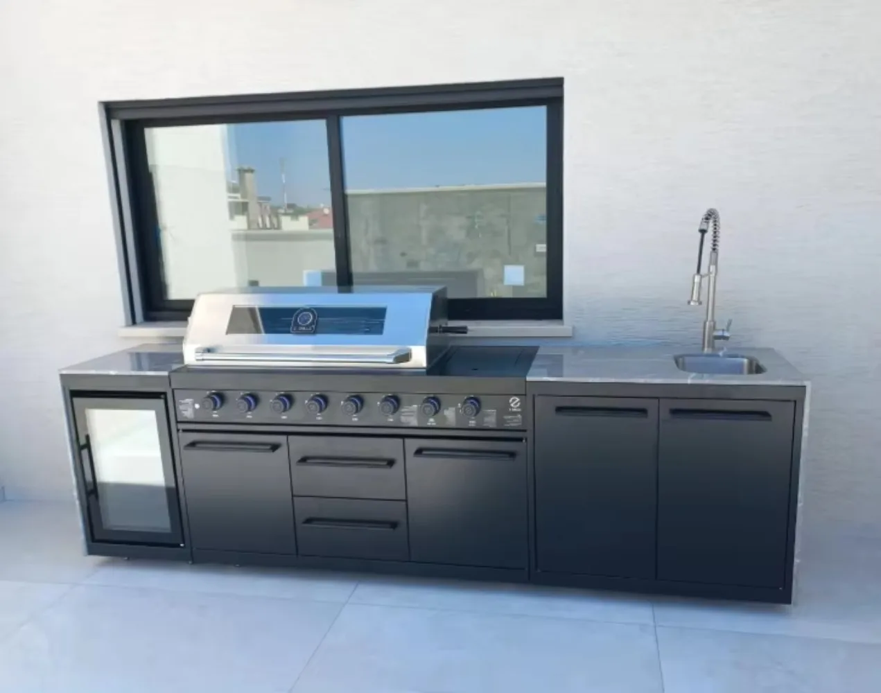 

Новый гриль для барбекю, кемпинга, барбекю, кухня, уличный набор, уличные кухонные шкафы, остров для барбекю с раковиной