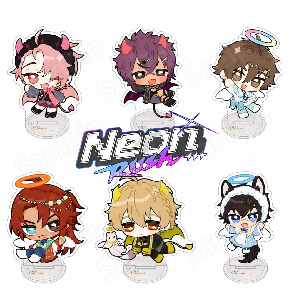 New Anime Game 10cm Nu: Carnival Keychain Stand Olivine Quincy Blade Acrylic Model Standing Sign Cake Topper Holder Desk Decor