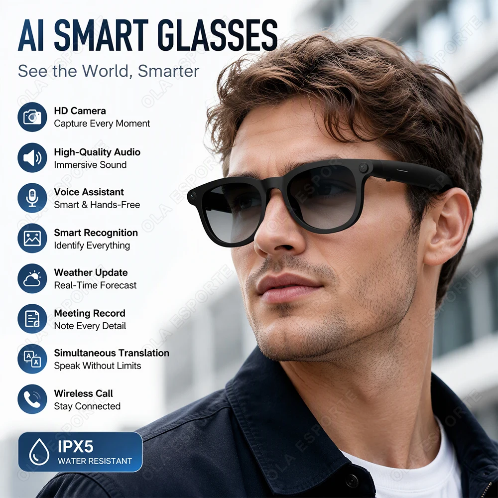 Audio Music Image - Smart Audio Glasses HD Sound Quality