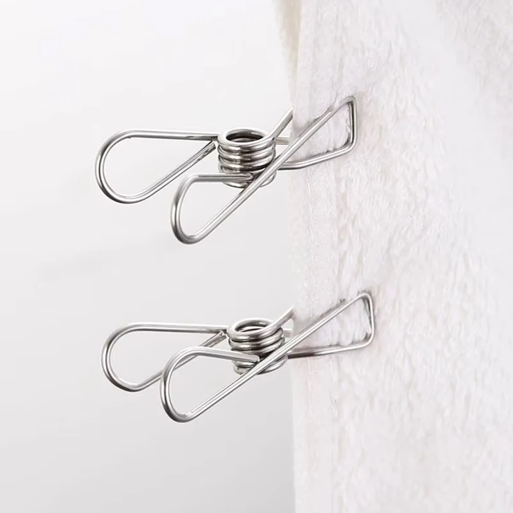 Stainless Steel Clips Clothes Pins Pegs Holders Clothing Clamps Sealing Clip Household Clothespin Hangers Sheet Set