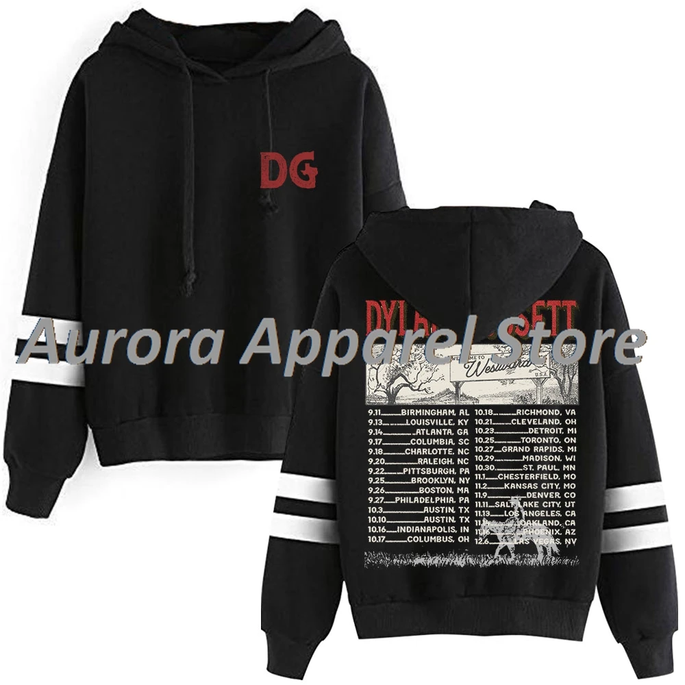 

Толстовки с капюшоном Dylan Gossett The Westward Tour Merch, уличная одежда с рукавами и параллельными перекладинами без карманов