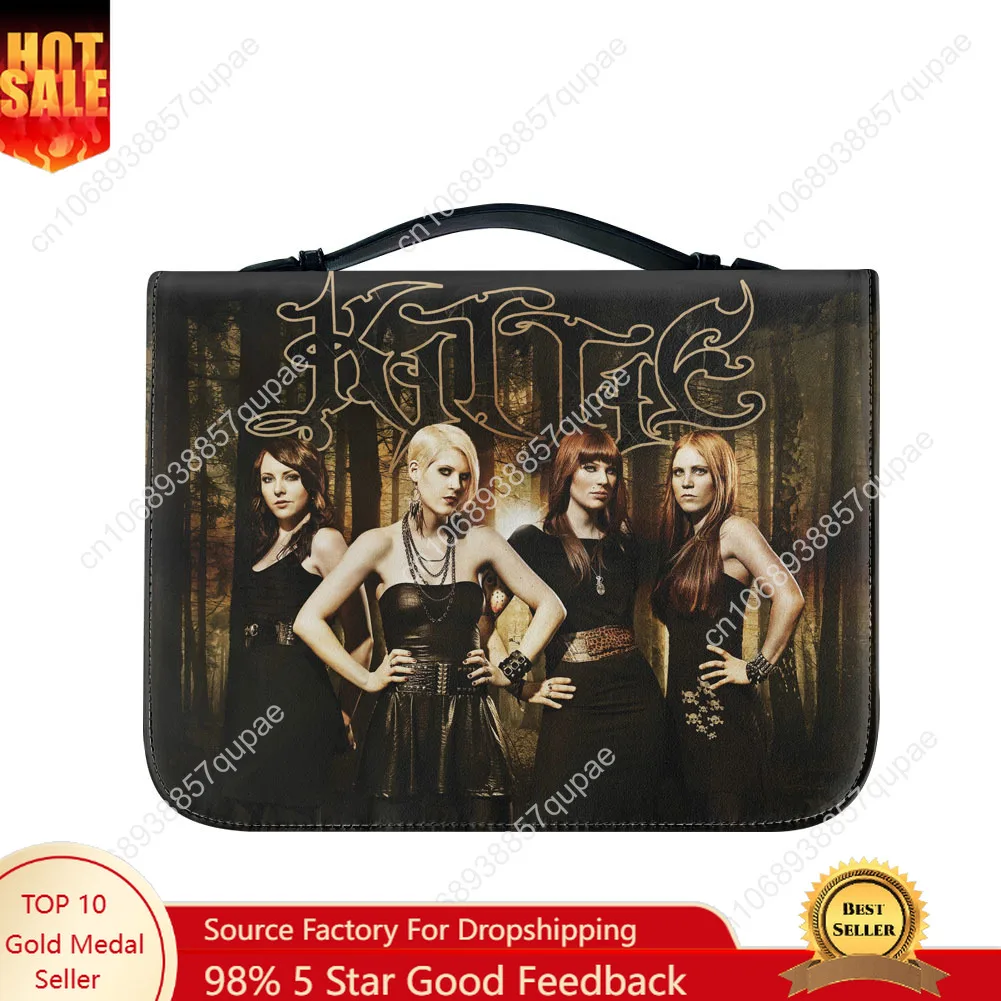 Kittie Heavy Metal Band Bible Bags Christian Gifts Personalized Cover Bible Pack Waterproof Leather Bag Pockets Package Case