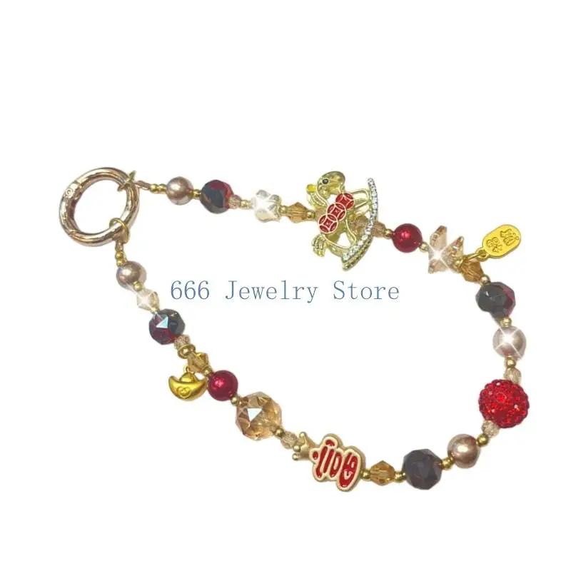 F2TD Elegant Unique Inspired Alloy Ingot Charm Keychain PVC Build Plastic Secure Closure Portable Various Decorative Use