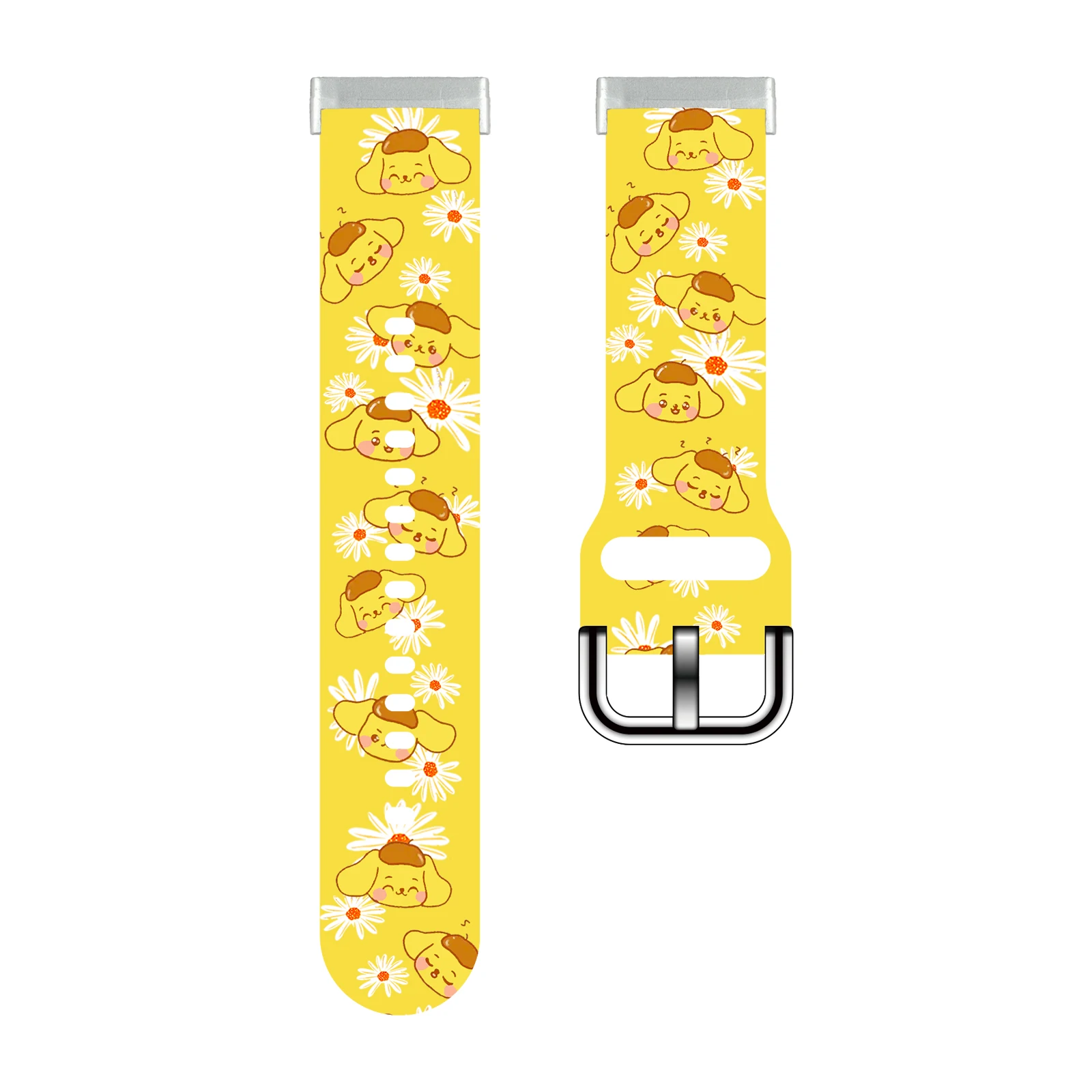 

Sanrio Pompompurin Printed Strap for Fitbit Sense Watchband Replaceable Bracelet for Versa 4/3 Watch Band for Women as a Gift