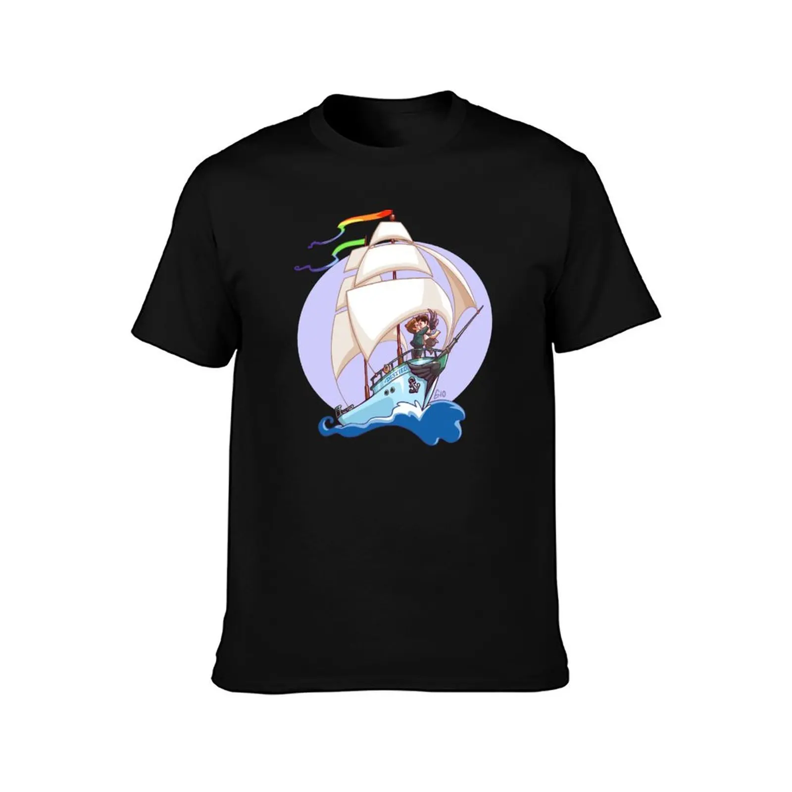 The Destiel Ship has sailed T-Shirt Basic Regular Fit Casual T-Shirt