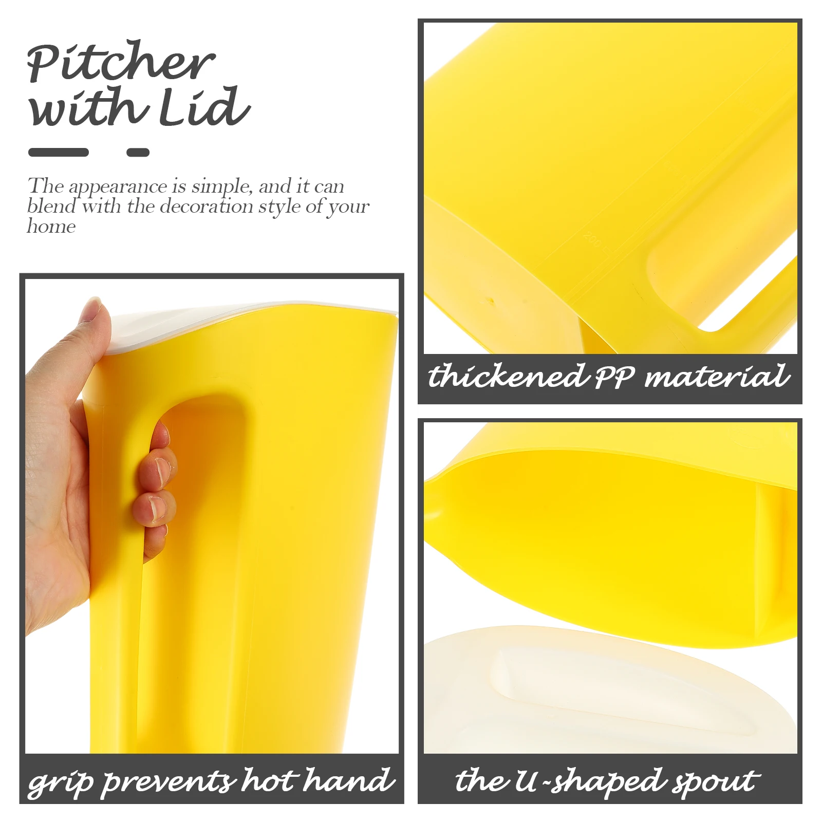 

Large Capacity Household Pitcher Plastic Pitcher With Handle Kitchen Cold Kettle Leak Proof Decorative Jug Fruit
