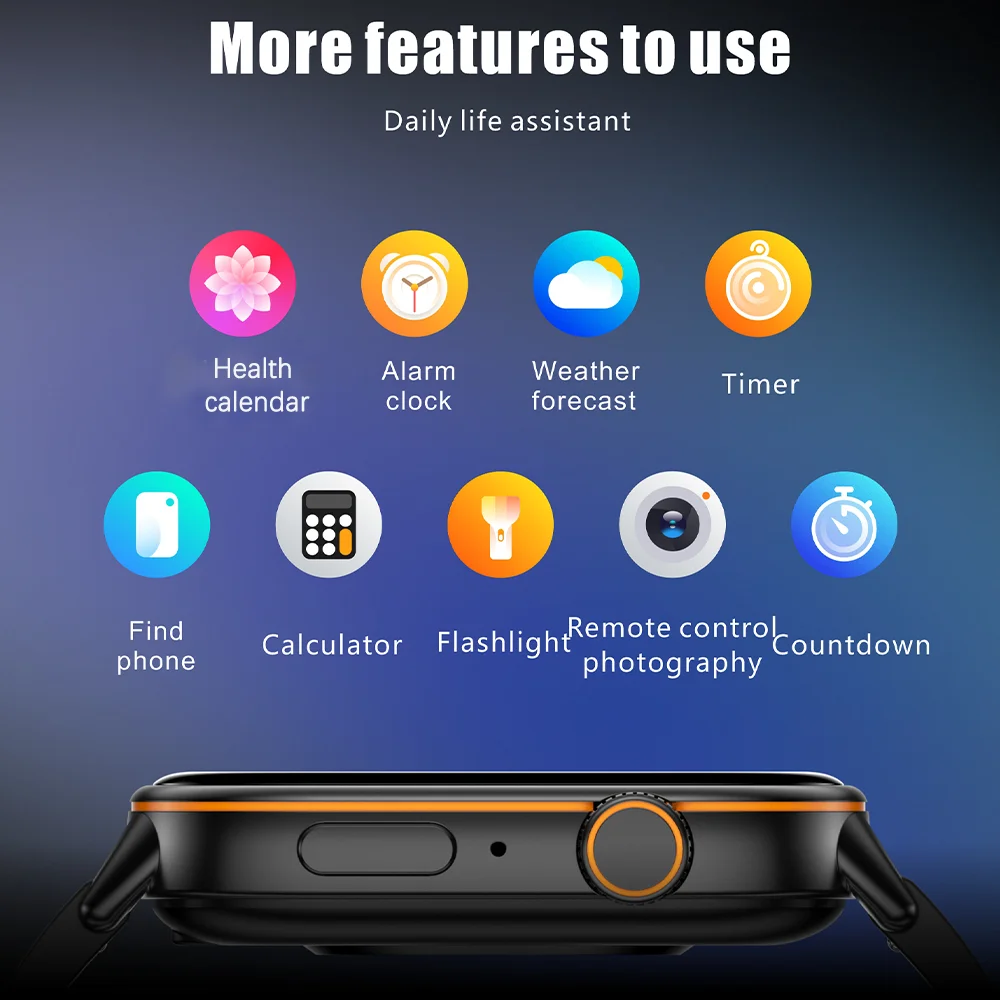 2025 Neue integrierte GPS-Smartwatch 2,01 Zoll Voll-Touchscreen IP68 wasserdichte Sportuhr 420 mAh Bluetooth Talk Herren-Smartwatch