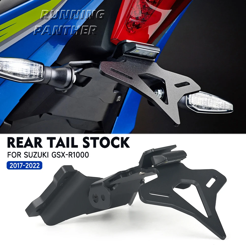 

Motorcycle License Plate Holder For Suzuki GSX-R1000 GSXR1000 2017-2022 Rear Short Tail Stock Tidy Tailstock Bracket LED Light