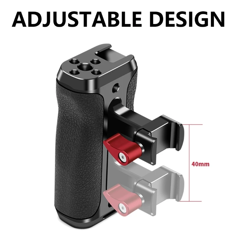 Ergonomic Camera Side Handle Aluminum Construction with Adjustable Height for Photo Enthusiasts for Accessory Expansion - Image 2