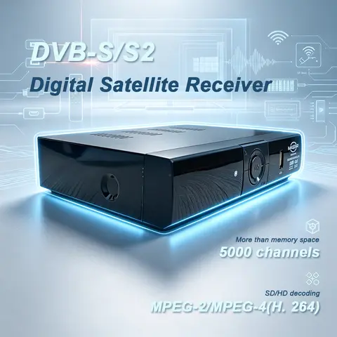 Digital Satellite Receiver, FTA Master DVB-S2 HD Set-Top Box Decoder, Digital H.264