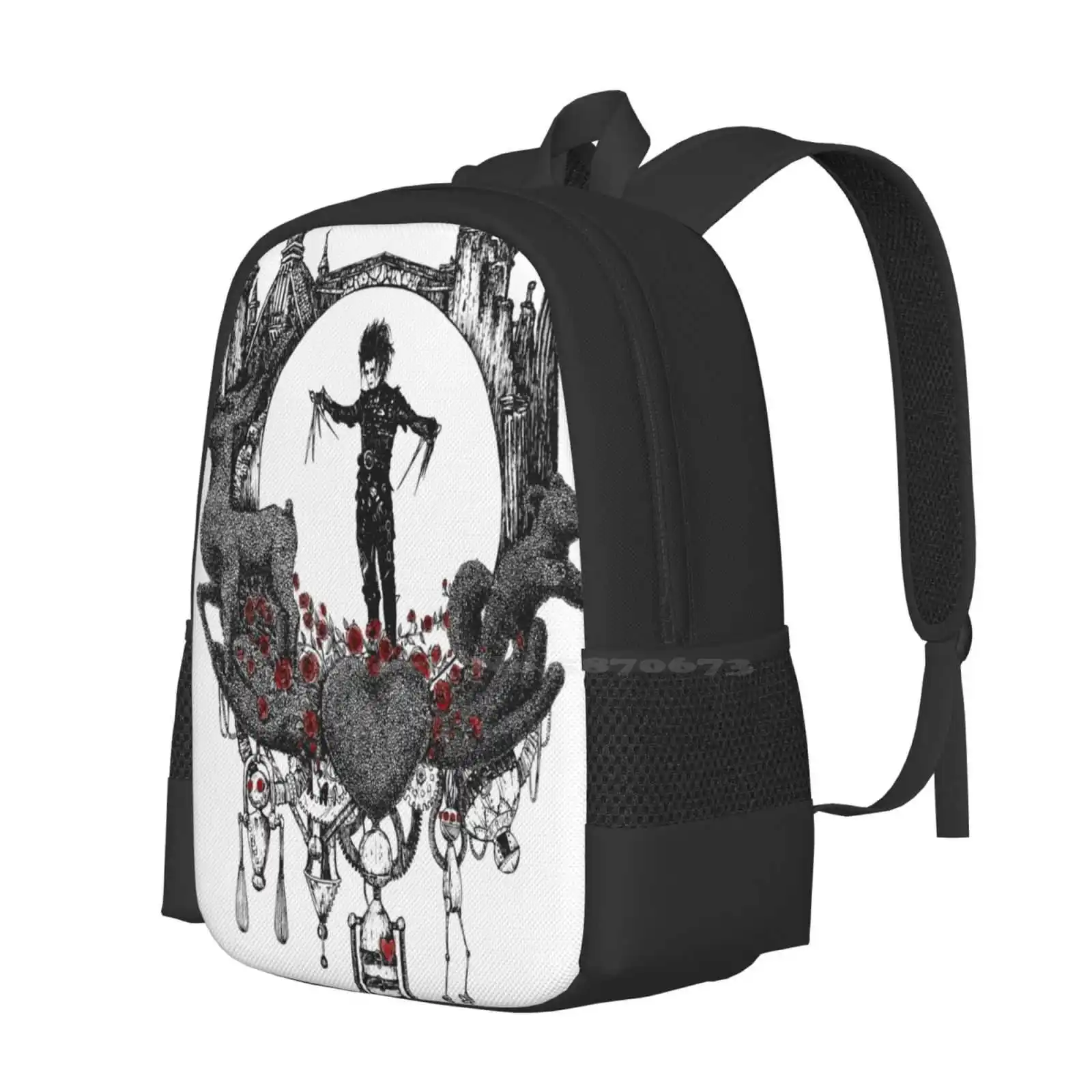 Eistanz Teen College Student Rucksack Muster Design Taschen Edward Scissor hands Zeichnungen