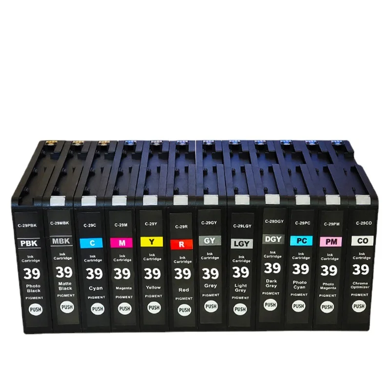 PGI-39 Compatible Pigment Ink Cartridge for Canon 39 PGI39 PIXMA PRO-1 PRO1  Printer 12 colors