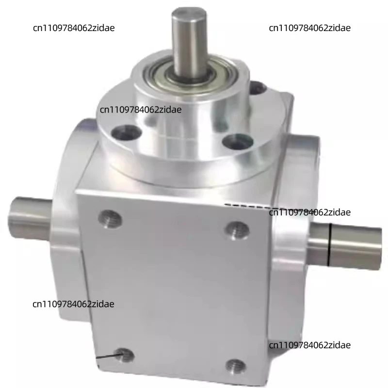 For Small Module 90-degree Right-angle Transmission Reversing 1:2 Gearbox with Single, Double and Triple Output Shafts