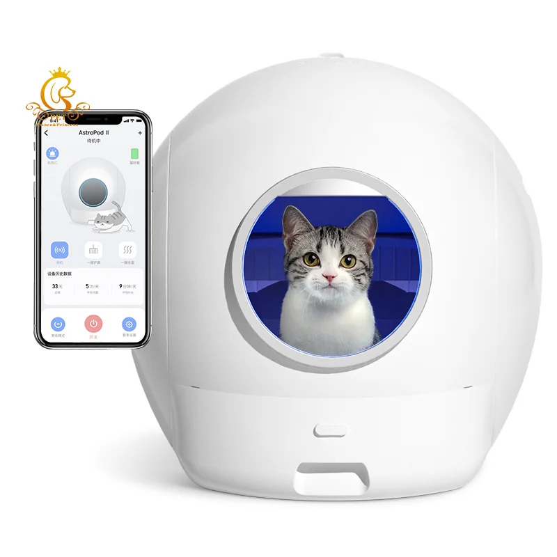 Large Space Smart Splash-proof Fully Automatic Robot Self-cleaning Cat Litter Box Toilet With App Remote Control