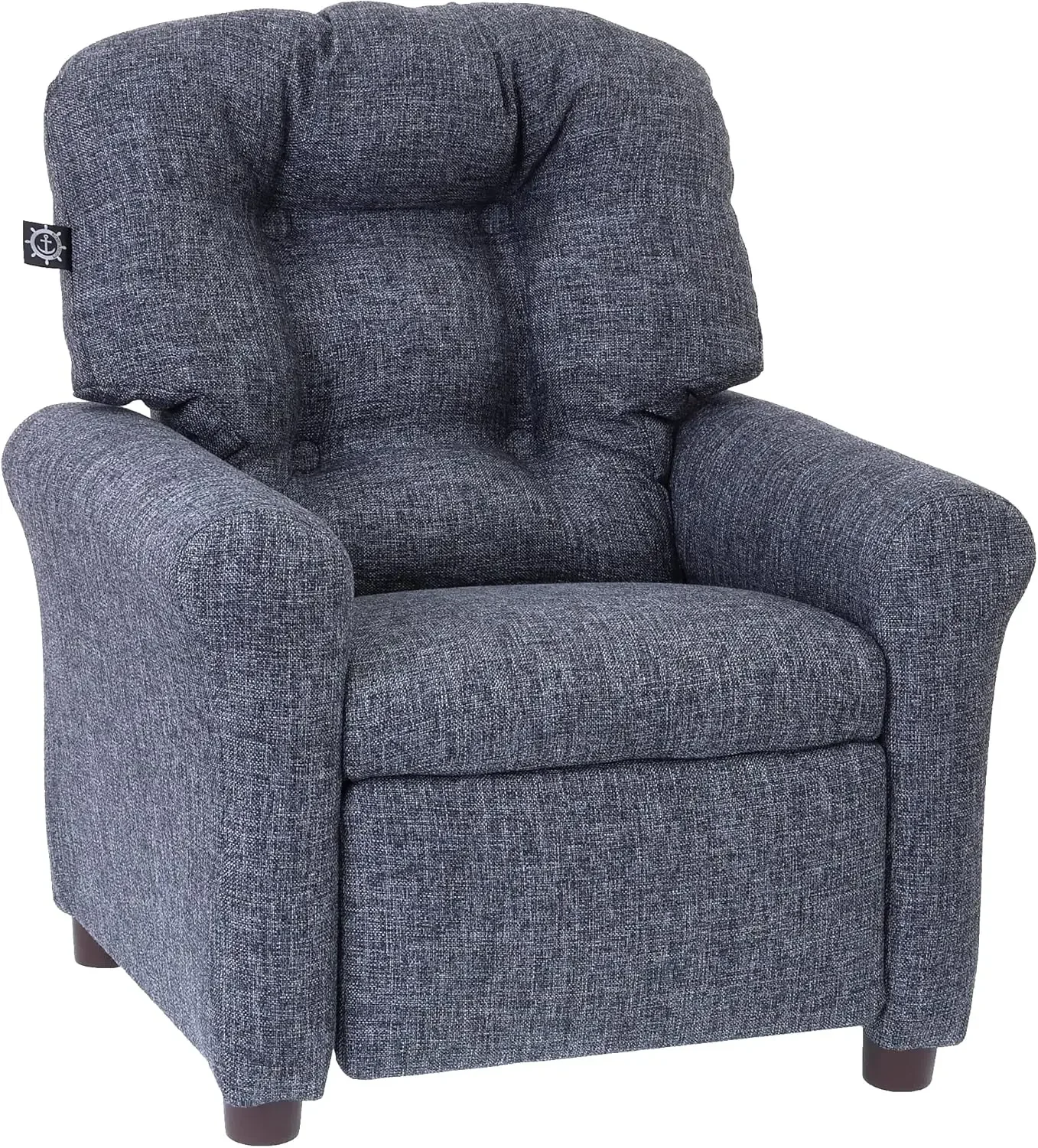 FURNITURE Traditional Kids Recliner, Toddler Ages 1-5 Years, Home Décor Polyester Linen, Gray