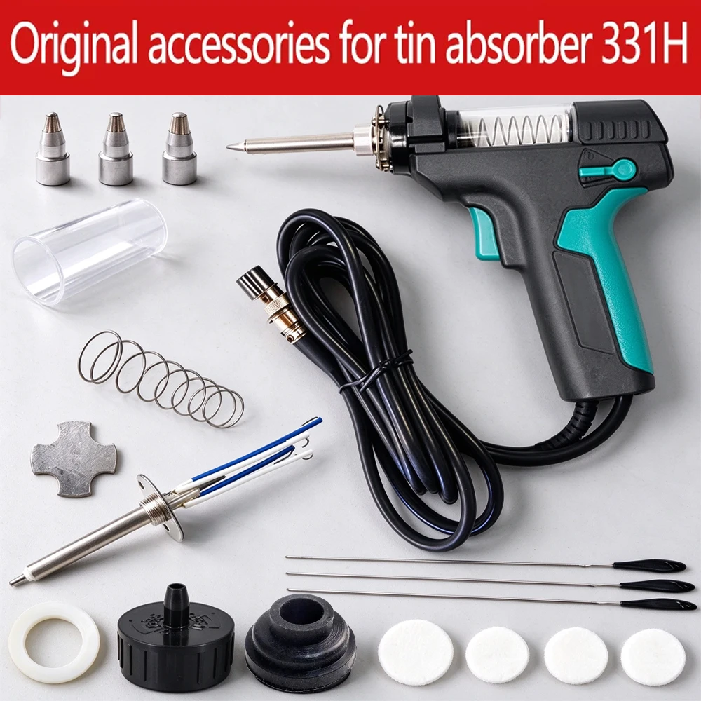 Pro'sKit SS-331H Electric Tin Suction Pump Soldering Iron Tin Gun TinTin Pump Accessories Slag Suction Device Heater Needle Mat