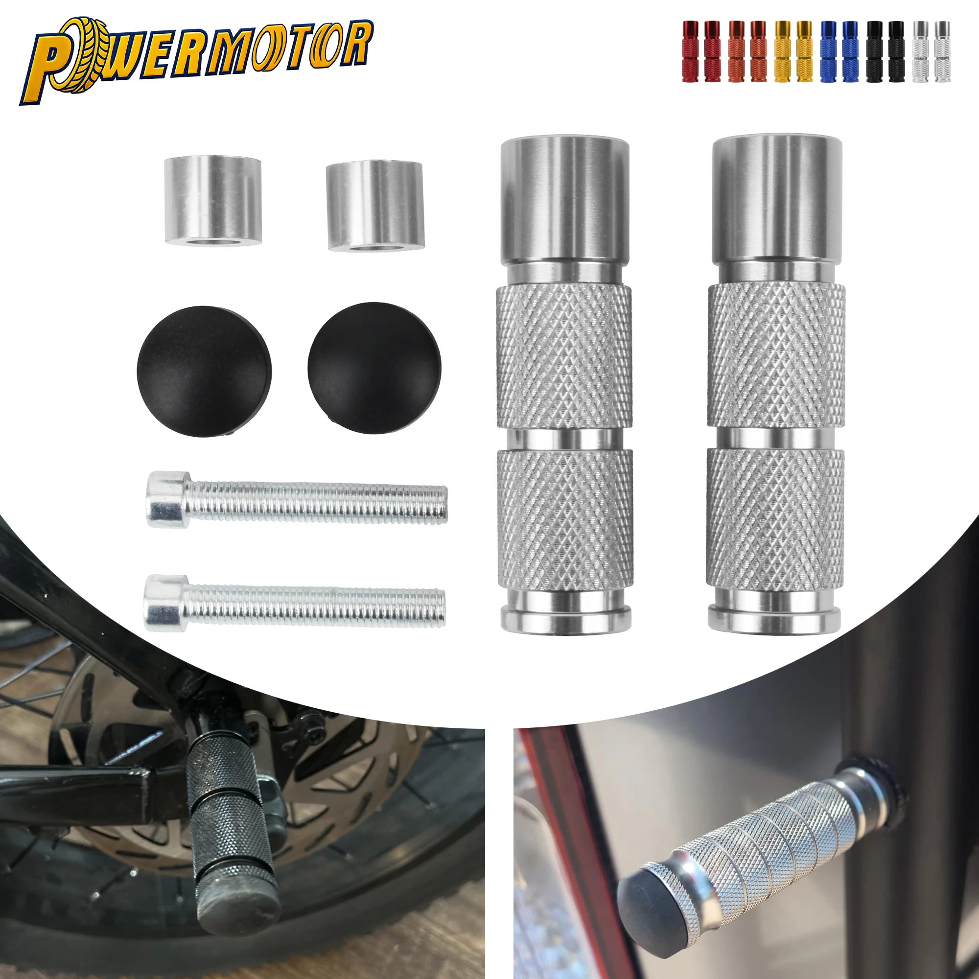 

Motorcycle M8 Foot Pegs Pedals Accessories For Kawasaki Honda KTM Yamaha Suzuki ATV Dirt Pit Bike Scooter Universal Footrests