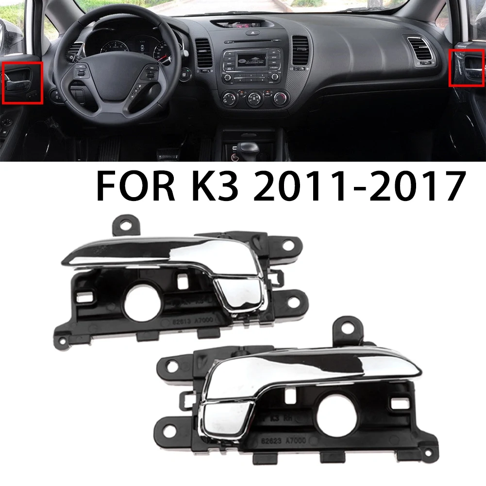 Car Styling Chrome Inner Door Handle Right Side for Kia K3 Forte Cerato 2011-2017