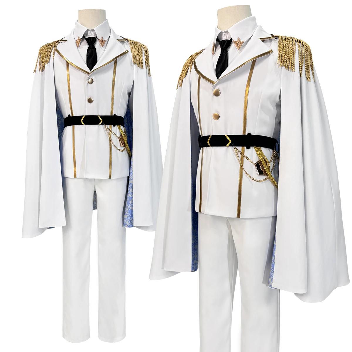 

Cosplay Blue Lock Anime Isagi Cosplay Costume Wig Angels and Demons Series Jacket Pants White Cloak Rose Net Cos Halloween