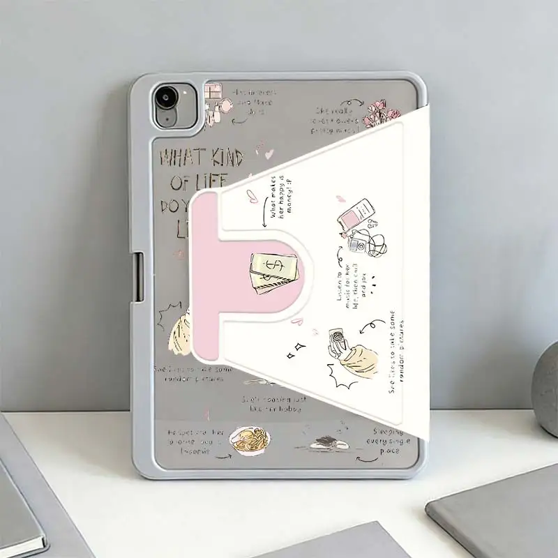 360° Rotate Tri-Fold Smart Case For iPad 10.2 7/8/9 4/5 10.9 10th IPad Mini6 8.3 Pro 10.5 Pro11 iPad A16 2025 11 Air11/13