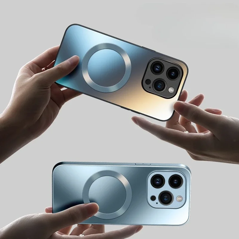 For IPhone Series Protective Cover Wireless Magnetic Charging Scratch Resistant Anti-fall Anti Fingerprint 16 15 14 13 12 11 X - Image 3