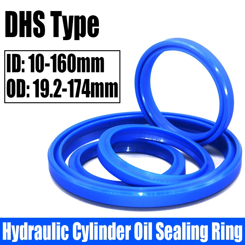 1/2PCS Polyurethane Hydraulic Cylinder Oil Sealing Ring DHS Type Shaft Sealing Ring Gasket Dust Ring ID 10-160mm OD 19.2-174mm