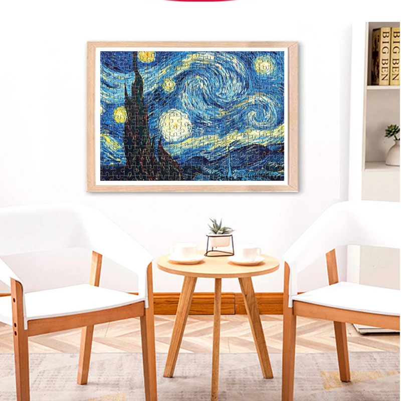 75*50cm 1000pcs Puzzle Difficult Adult World Famous Painting Puzzle Landscape Stress Relief Education Puzzle Toys