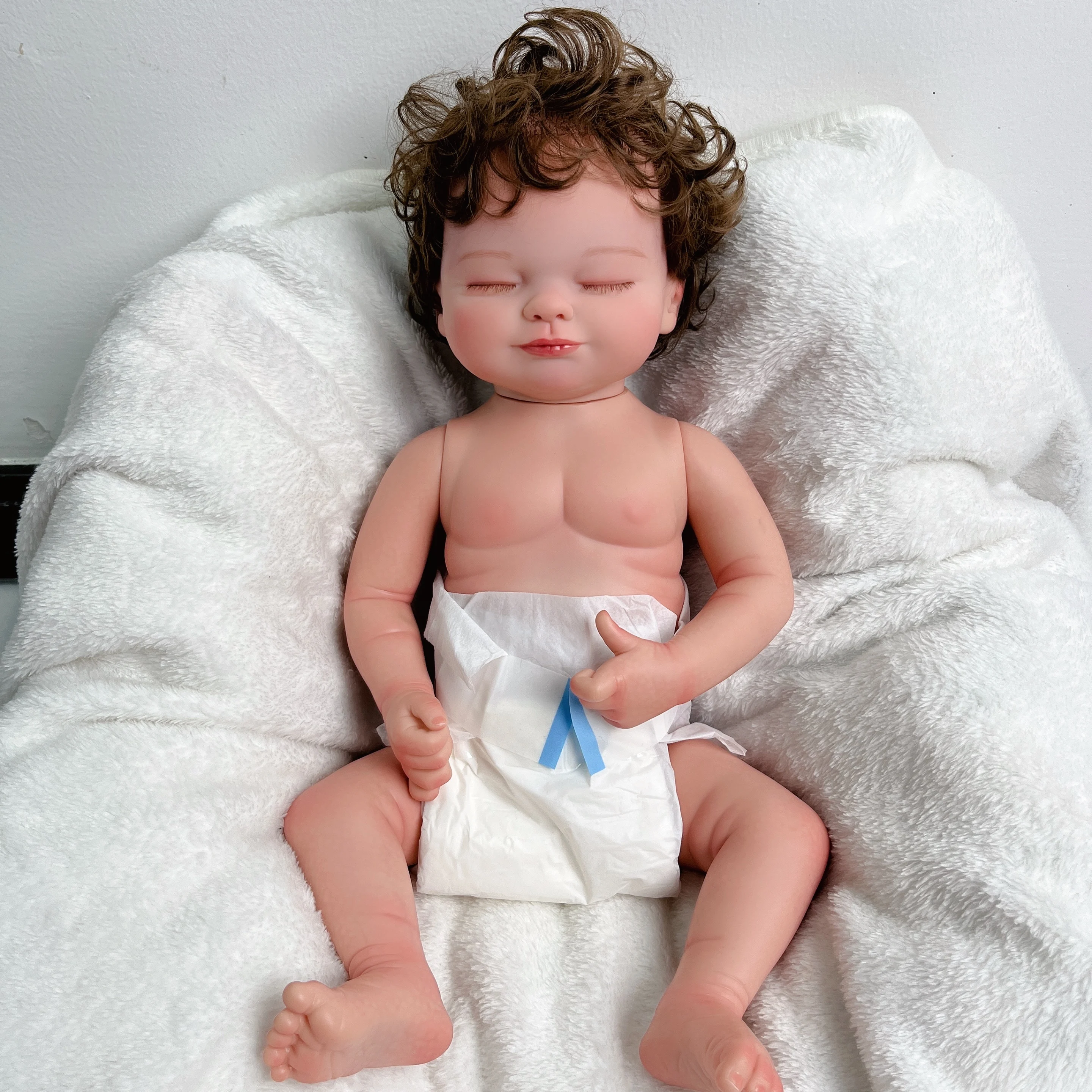 

Bebe Reborn Silicone Whole Body Painted Reborn Kit 17 Inch 43cm Newborn Babies Lifelike Soft Touch DIY Painted Doll Parts