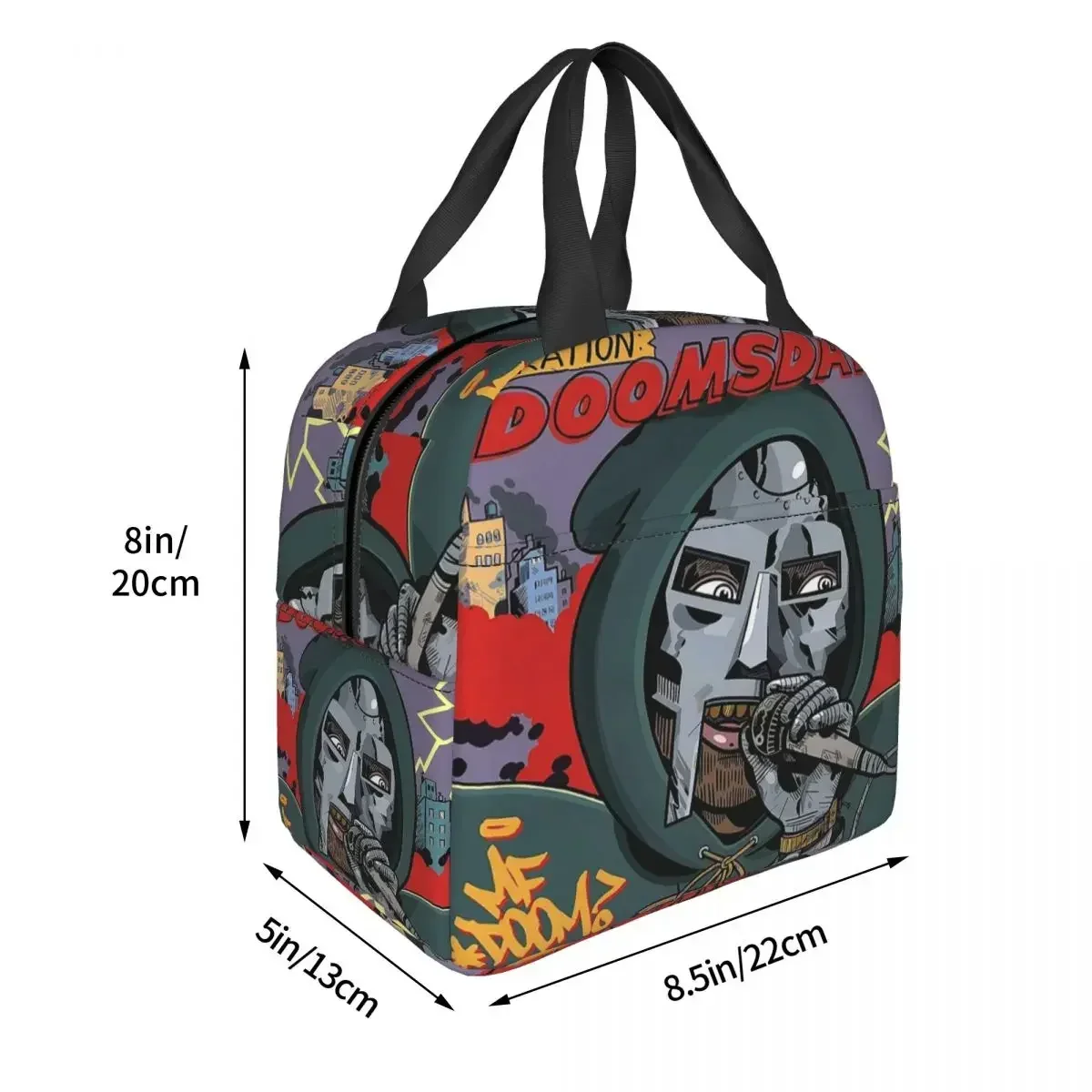 MF Music D-Doom-S Doomsday Operation Concert Cover Comic Insulated Lunch Bag Cooler Thermal Food Box Tote Lunch Boxes Container
