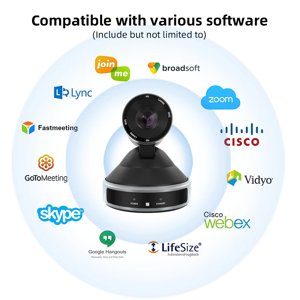 JJTS AI Auto-Tracking Live Streaming 20X Optical Zoom SDI/HDMI Video Conference Room Camera FHD 1080P 60FPS For Church