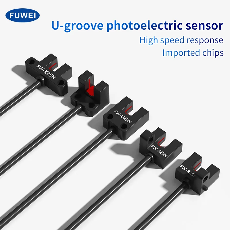 FW-F25N U-Slot Photoelectric Switch Red LED Sensor with Concave Width Compatible Replacement Panasonic PM-L25/F25/R25/K25/U25