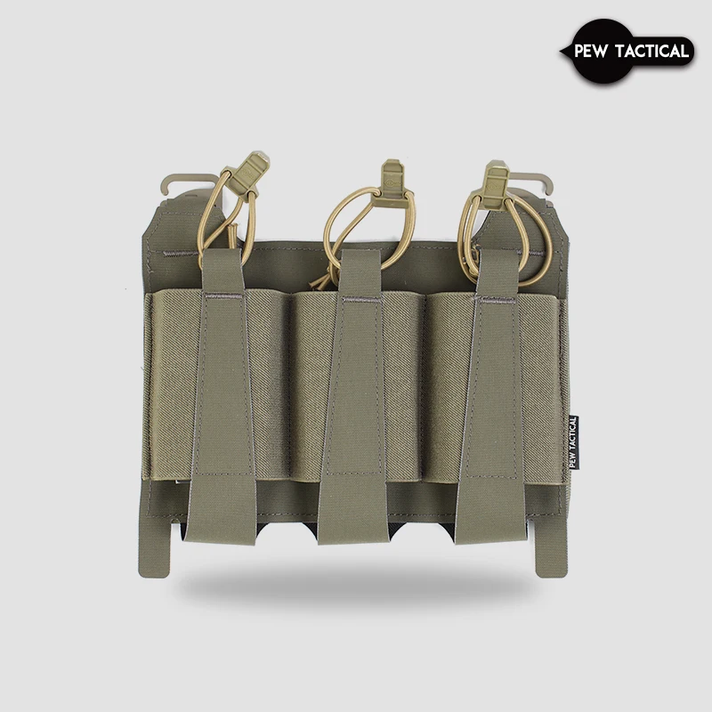 PEW TACTICAL Triple Elastic Front Flap Magazine Pouch TEAR 5.56 FCPC V5 AIRSOFT FP07