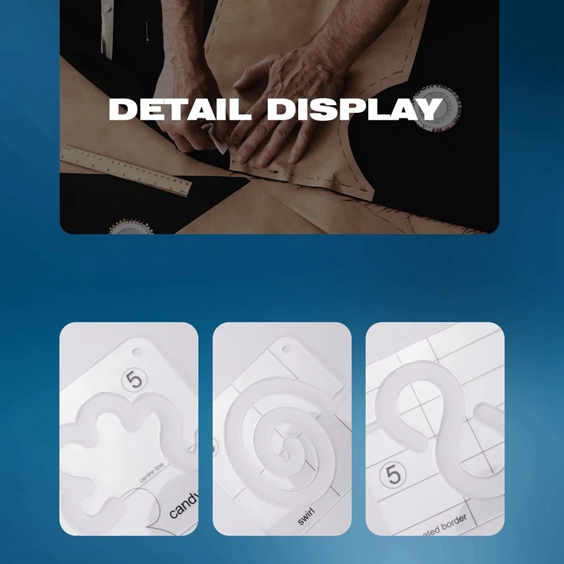 

11 шт., набор шаблонов для квилтинга свободного движения, линейка для шитья, акриловая линейка с прозрачной отметкой и гладильная линейка для квилтинга своими руками-A51M