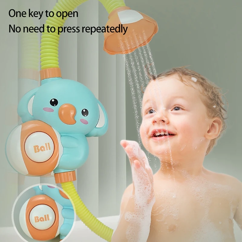 Baby Bath Toys For Toddler Elephant Shower Sprayer Bath Toys Baby Shower Sprinkler Gifts For Ages 3 4 5 Year Olds