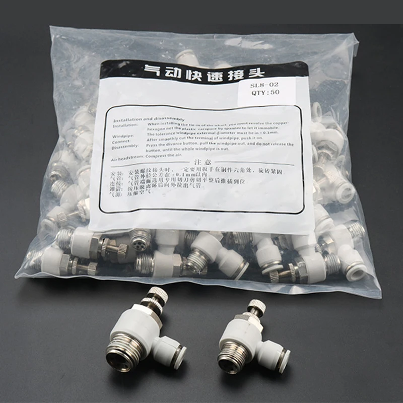 Pneumatic Fitting Pipe Connectors High Quality White Hose Fittings 1/4 1/2 6mm 8mm BSP Thread Quick Coupling Air Tube Connector