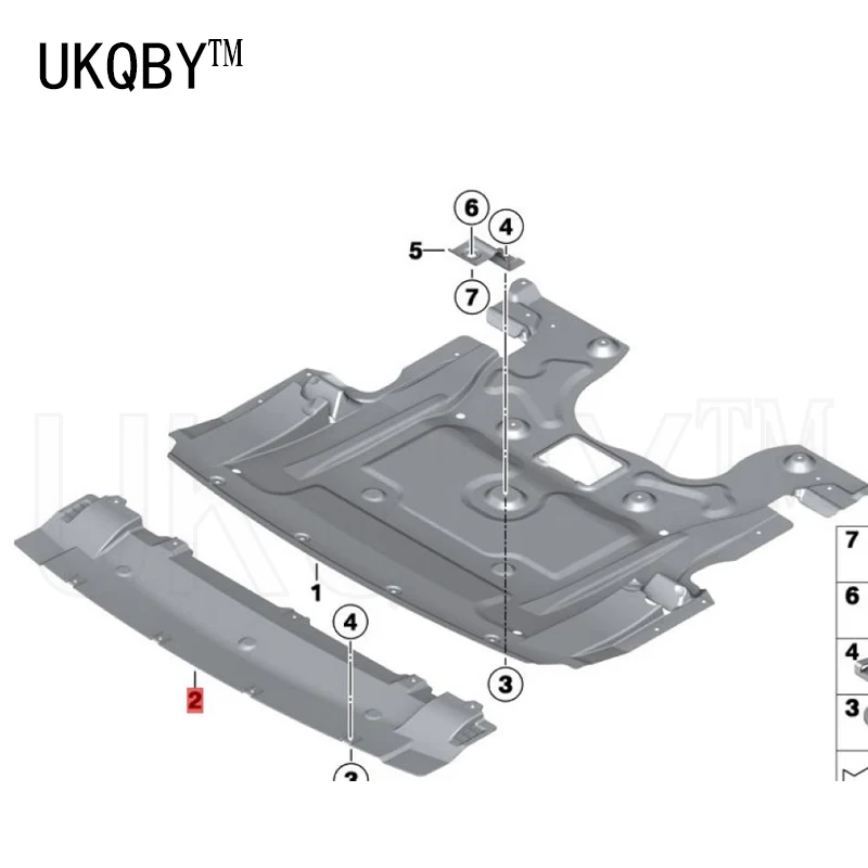 Engine compartment shielding middleware 1system F02 F01 F04 730d 51757898889