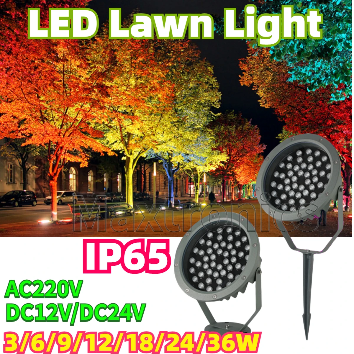 Garden Underground Light Tree Lamp LED Lawn Spotlight 3/6/9/12/18/24/36W for Landscape Engineering IP65 Waterproof Flood Lights