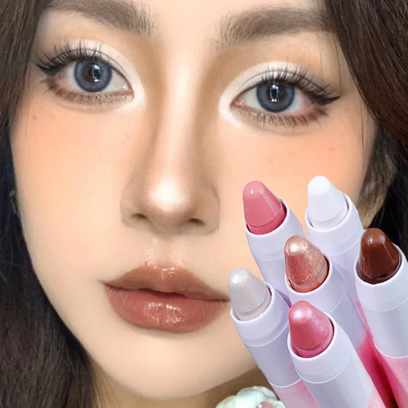 Pearlescent White Highlighter Pen Pearlescent Lying Silkworm Pencil Waterproof Long-lasting Brightening Eyes Corner Face Makeup