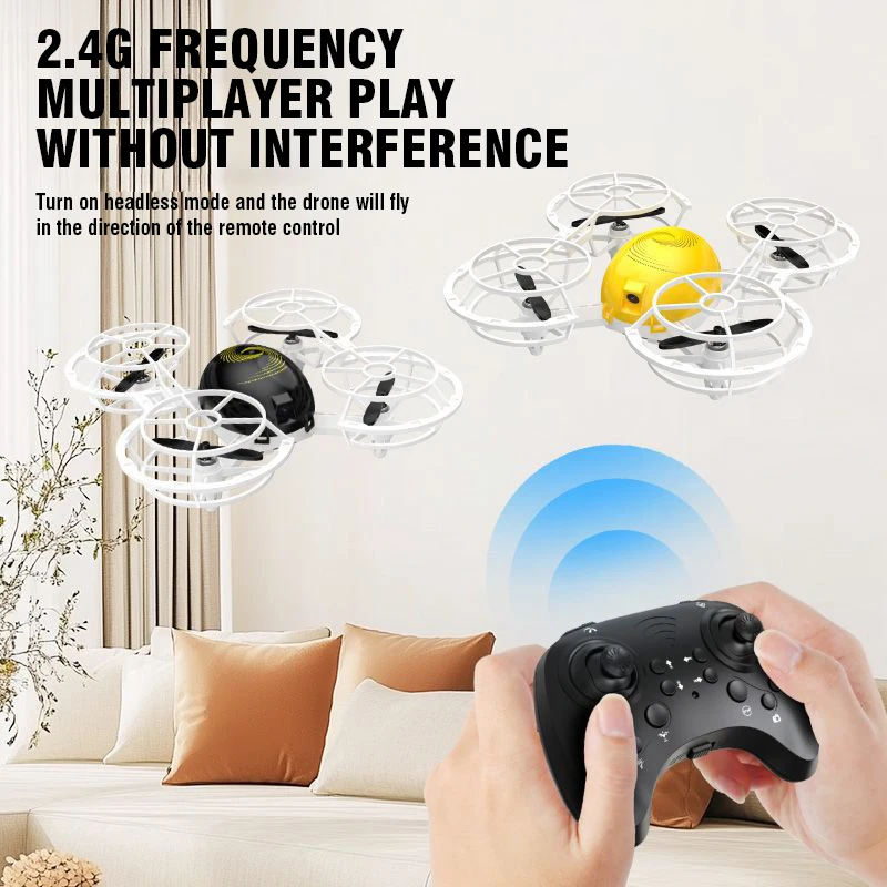 S196 FAI DA TE Mini RC Drone Assemblato Drone 816 Hollow Cup Motore Aereo di Controllo Remoto con Luce Quadcopter Elicottero Drone Giocattolo