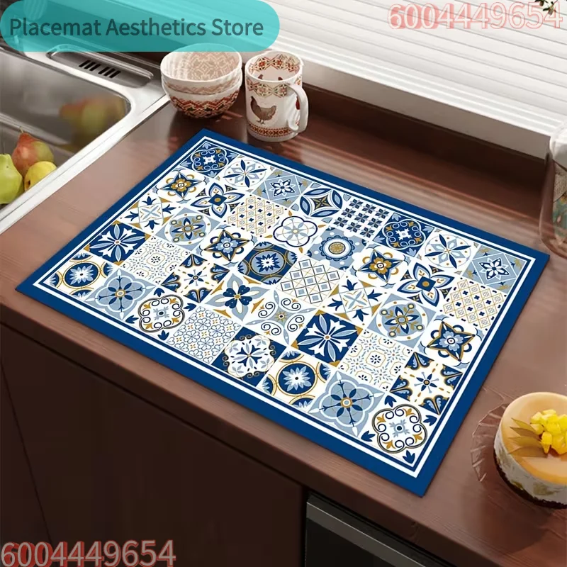 Super Absorbent Coffee Machine Quick Drying Pad Is Perfect for Kitchen Countertops Coffee Bars and Dining Tables As Home Decor