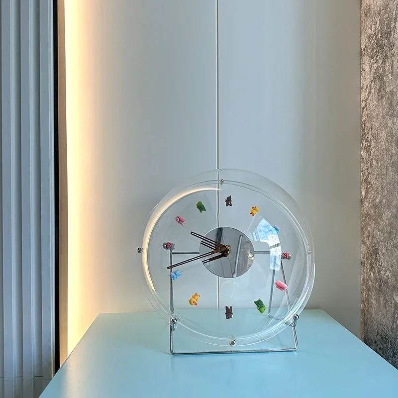 Spring Breeze Bubble Clock Cartoon Silent Walking Seconds Wall Clock Home-Clock Bobo Clock Decorative Personalized Wall-Clock