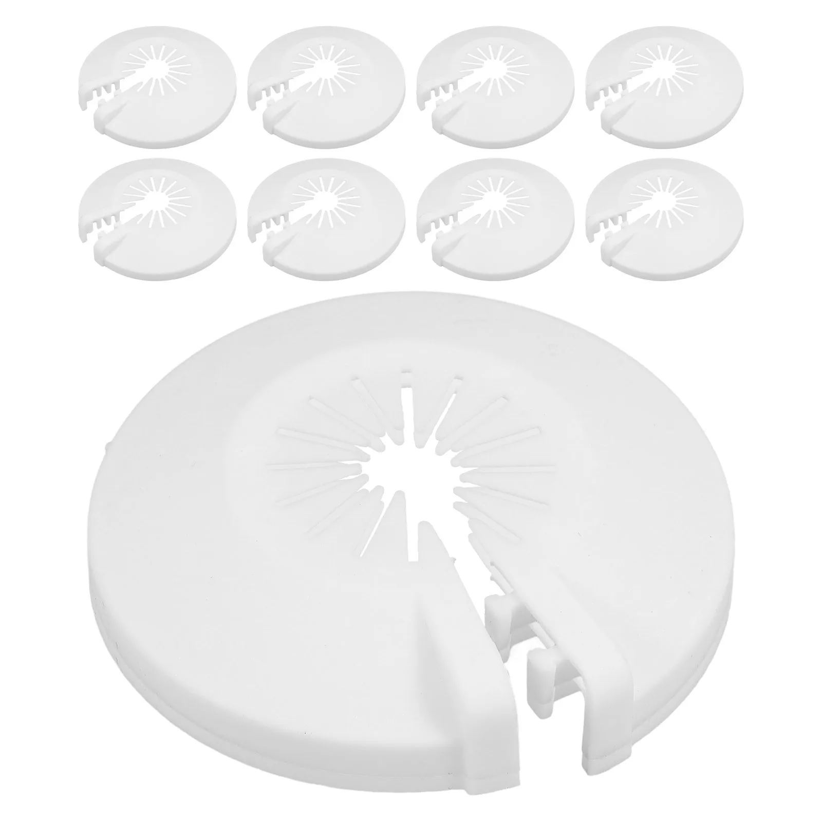 10 قطعة غطاء الرش الحريق لوحات العالمي البلاستيك Escutcheon لوحات الحائط القابلة للإزالة أغطية حماية لرؤوس رشاشات النار