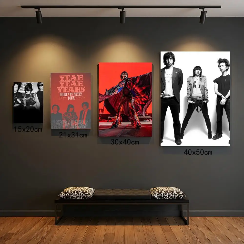 band Y-Yeah Yeah Yeahs-S Poster Peel and Stick Wall Art for Cafe Office Bar and Home Decoration
