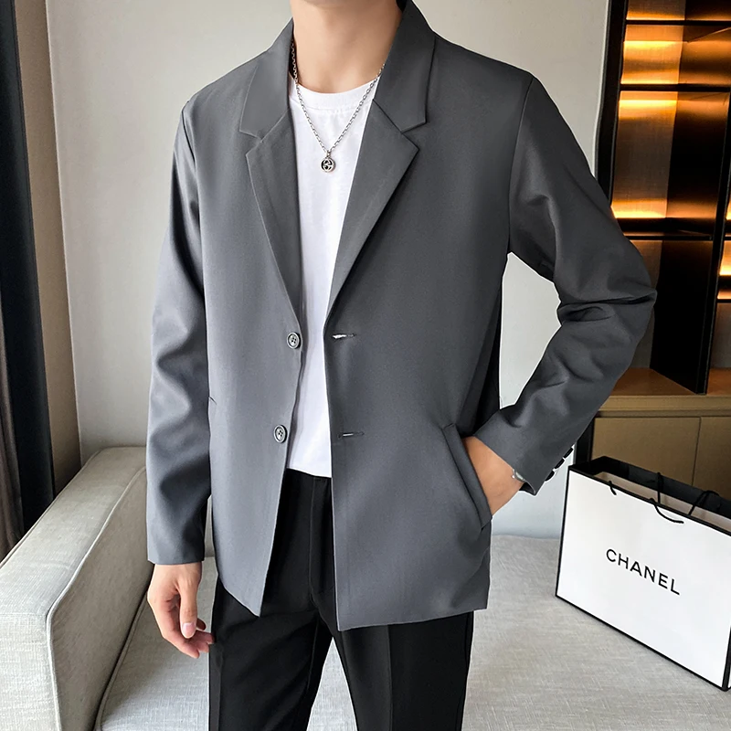 2023 Japanese Academy Style Suit Design Sense Men\'s Senior Sense Bomb Street Suit Coat Men\'s Autumn Style