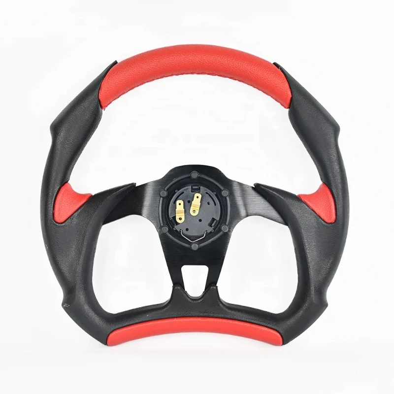 

Sport Steering Wheel Drift Black Spokes 350mm D-Shaped Steering Wheel