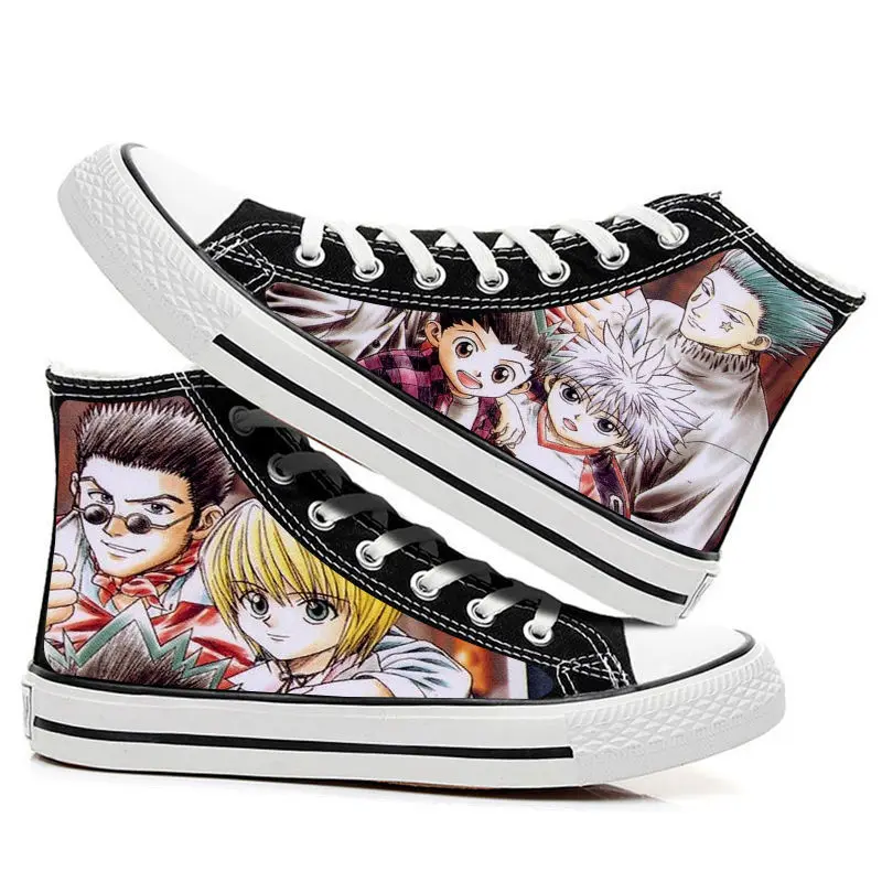 HunterxHunter-Chaussures en toile Killua Zoldyck pour hommes et femmes, chaussures décontractées pour adolescents, anime étudiant, grande taille 35-44, mode