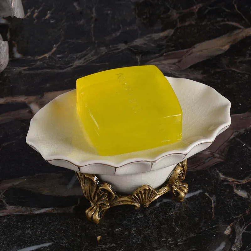 

High-grade Ice Crack Porcelain Soap Soap Dish,European Style Creative Retro Ceramic Soap Box,bathroom Soap Dishes