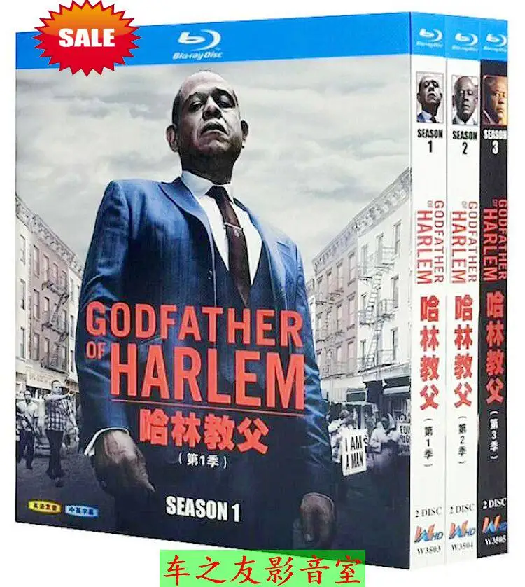 

Blu-ray HD US TV Series Harlem Godfather Seasons 1-4 BD Discs Box Set Collector's Edition 8 Discs with English and