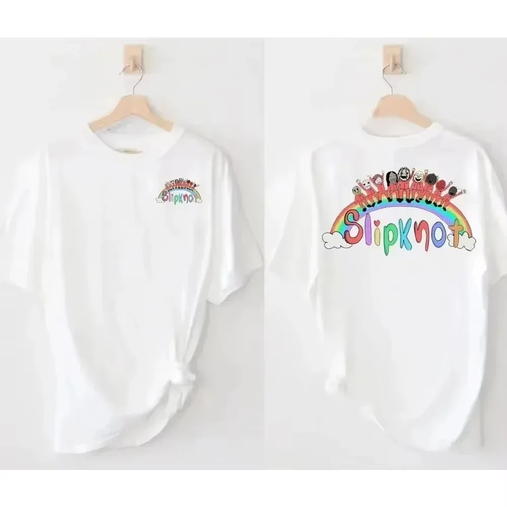 صيف جديد خمر Slipknots إعداد لجولة الجحيم قميص أسود المعادن الثقيلة روك باند المرأة الهيب هوب الجمالية بلايز